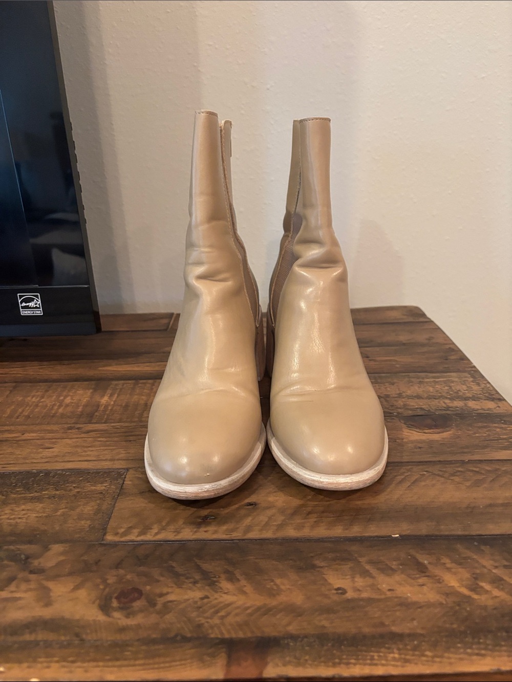 Beige Women's Chelsea Ankle Boots